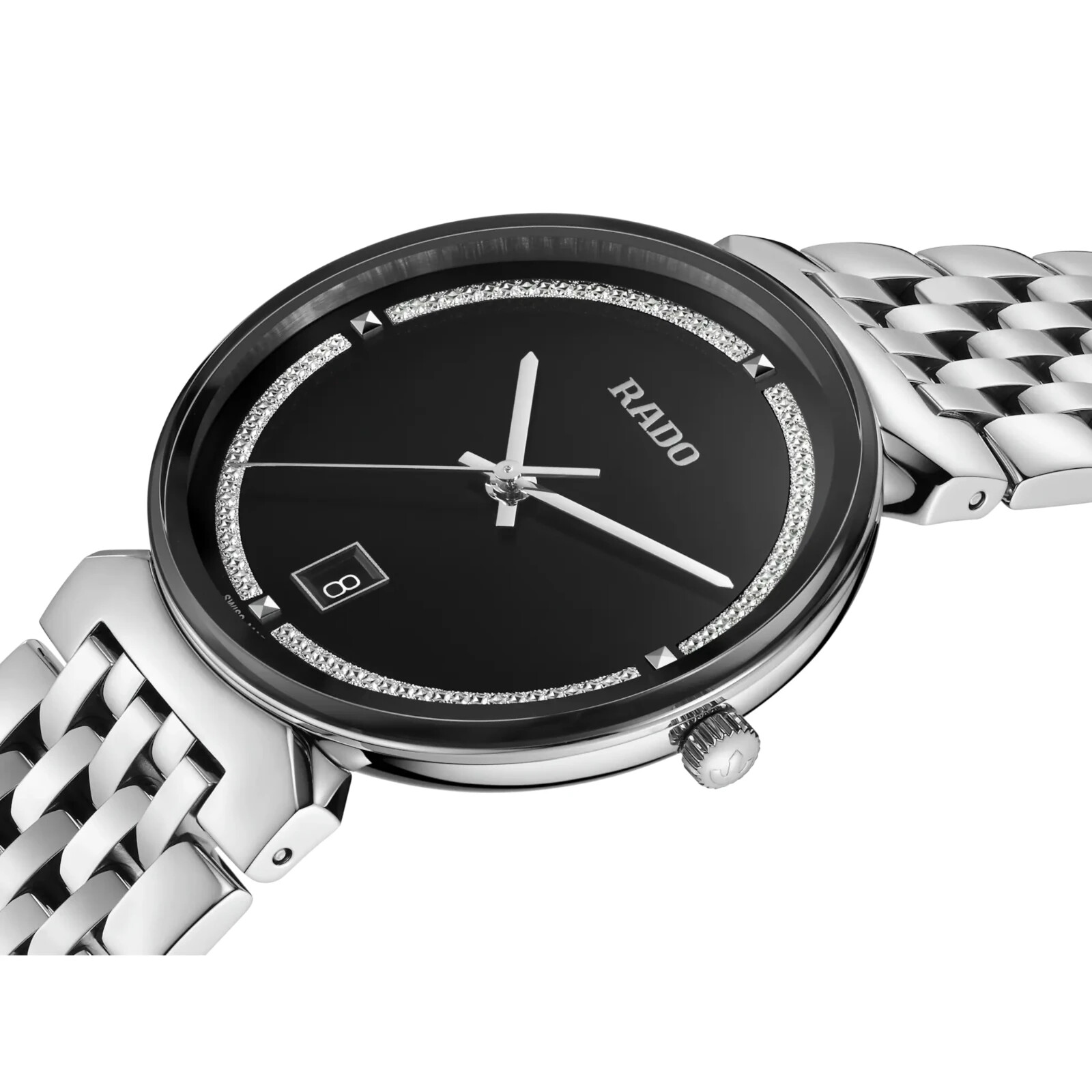 New Rado Florence Stainless Steel Black Dial Men’s Watch R48912163