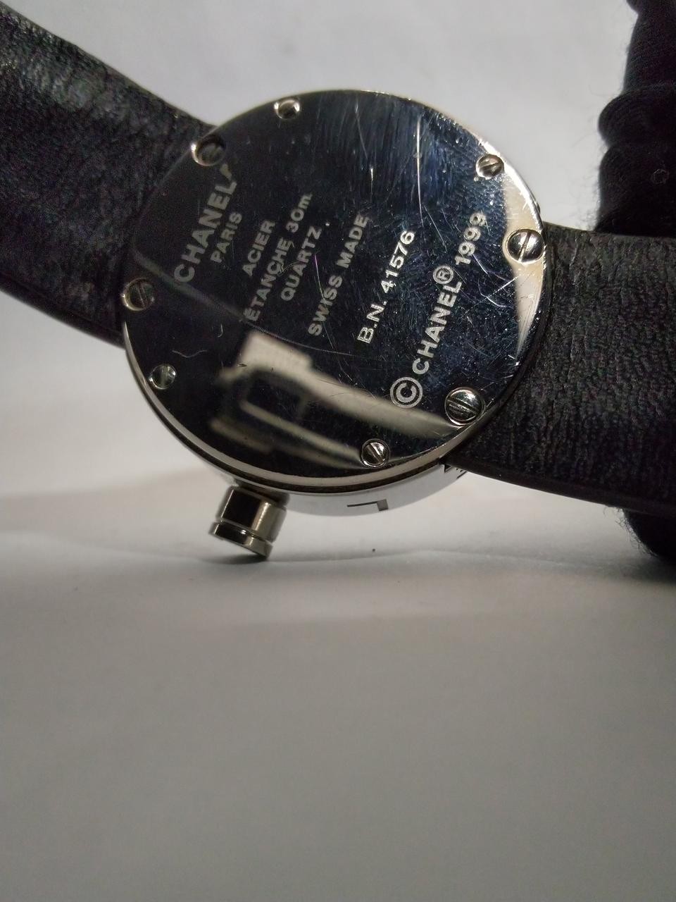 CHANEL Wristwatch Silver Rubber Auth Japan