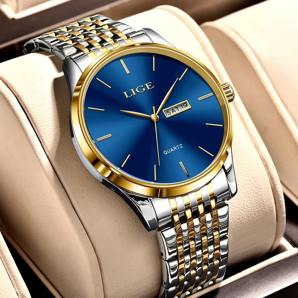 2025 LIGE Men Business Watches Top Brand Luxury Man Wristwatch Waterproof Lumino