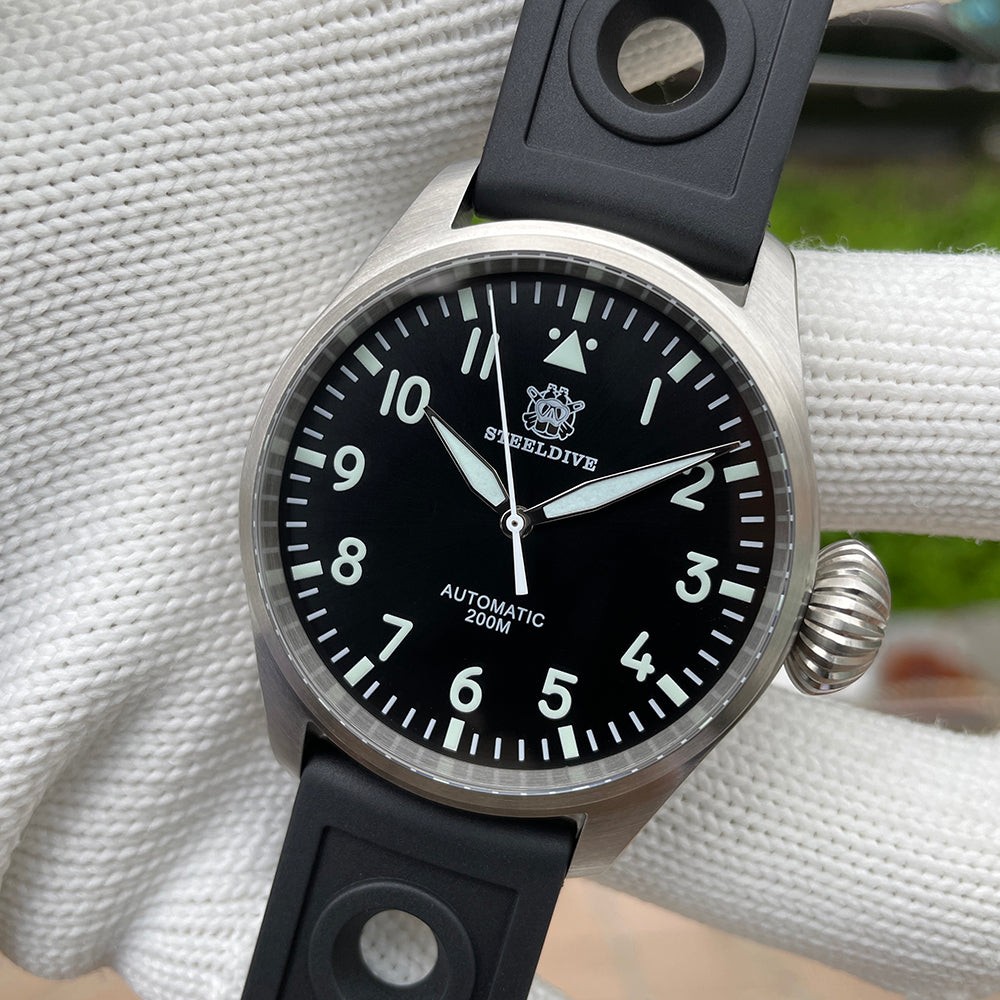 STEELDIVE SD1930 Mens 43mm 200M Automatic Dive Watch NH35 Steel Japan