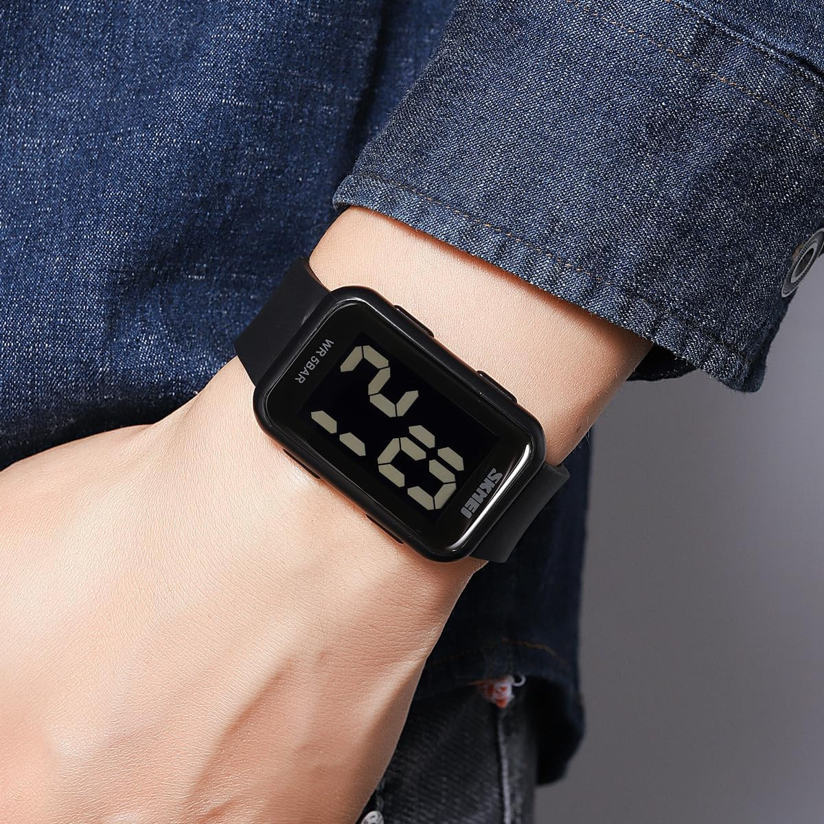 Mens Digital Watch Large Display Womens Waterproof Watches for Men | Large