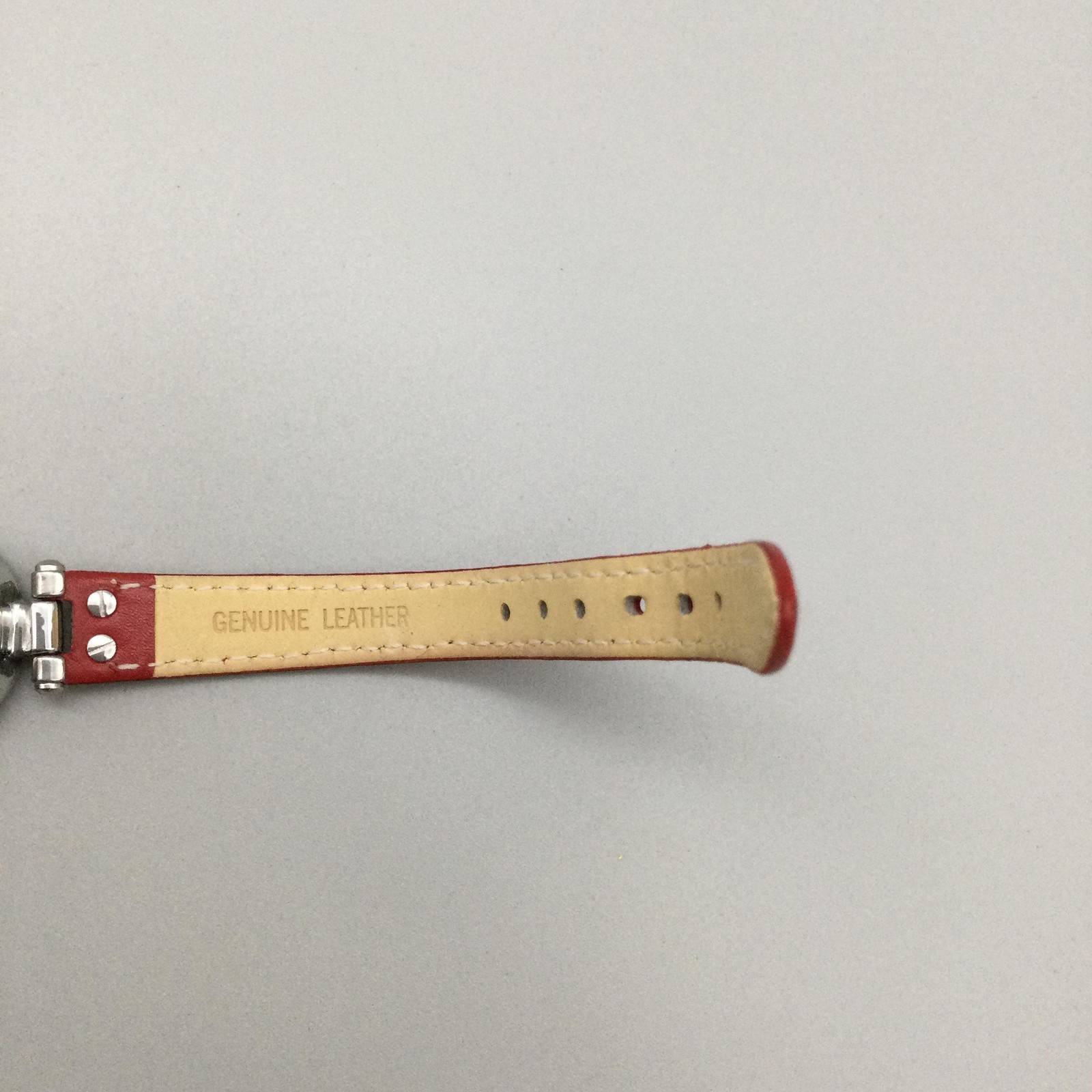 Anne Klein Womens Watch 26mm White Dial Red Leather Dress 10/2143 New Battery