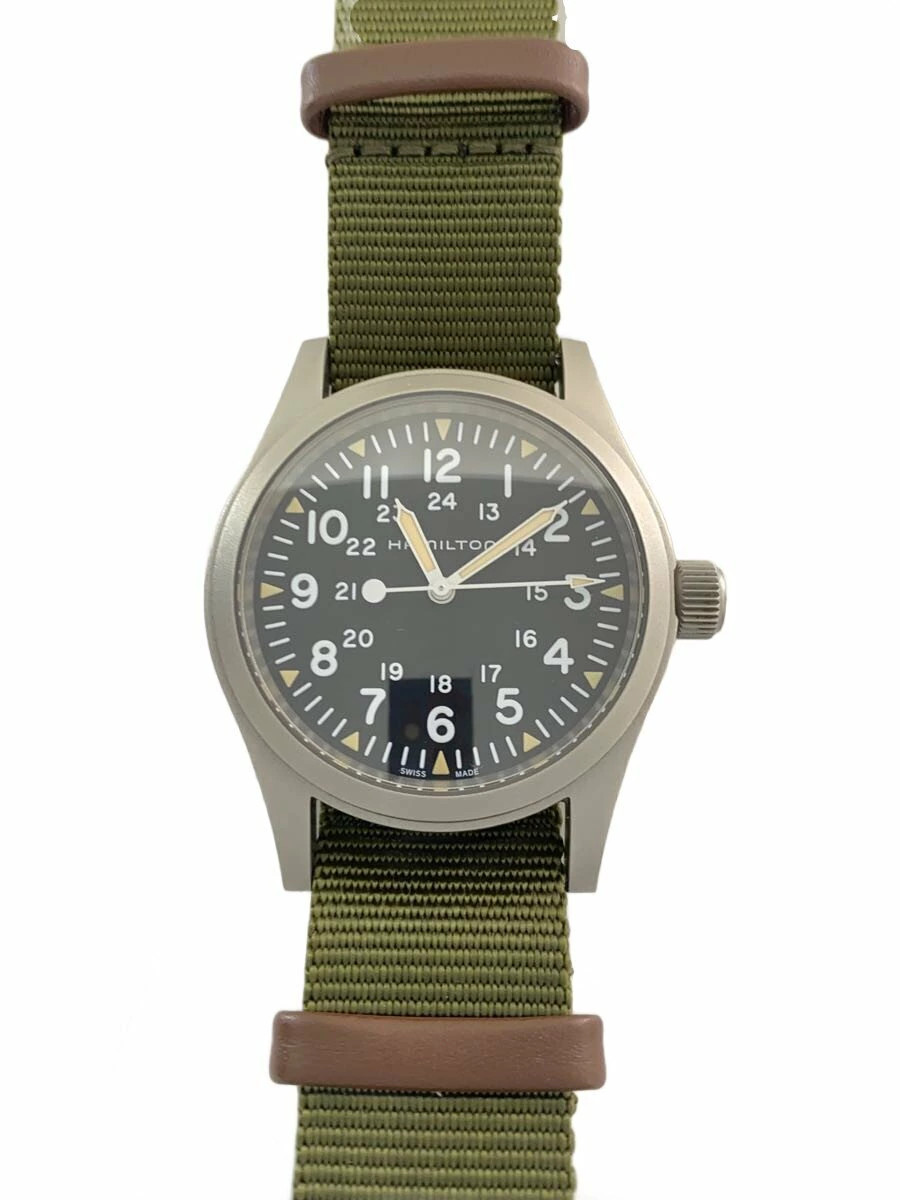 HAMILTON H694390 Black Quartz SS Analog Nylon Watch