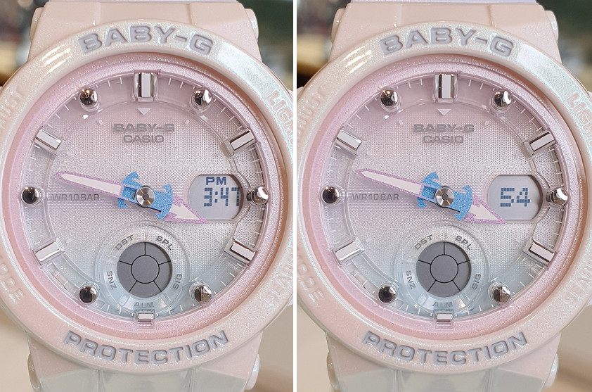 Casio Baby-G BGA-250-7A3DR White Blue Analog Digital Watch New