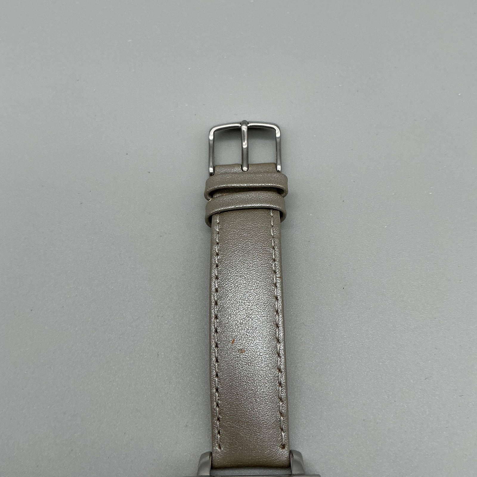 Timex Womens Watch 28mm Silver Tone Gray Leather T2P095 Square Dial