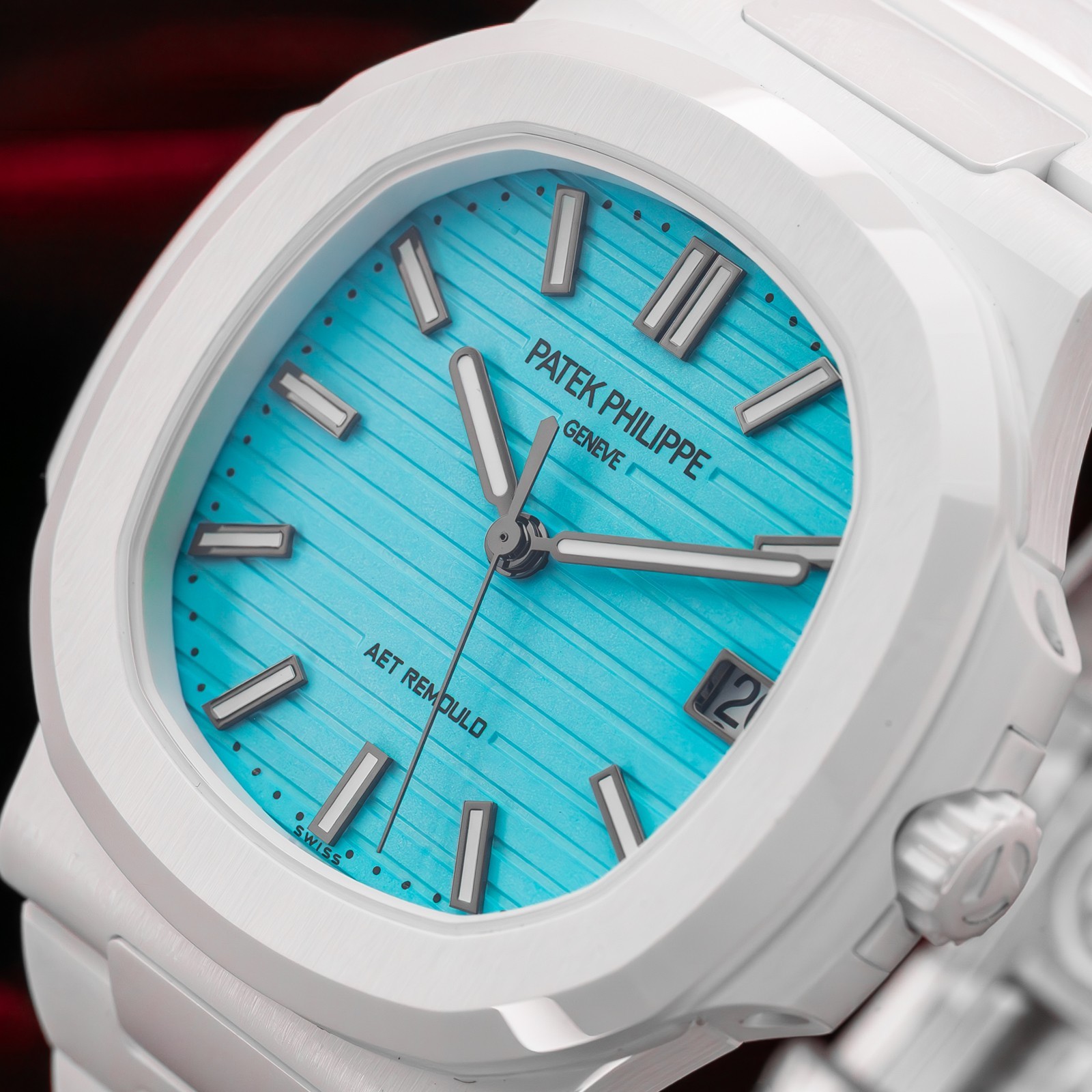 Patek Philippe Nautilus 5711 White Ceramic Roselend Blue AET Remould Complete