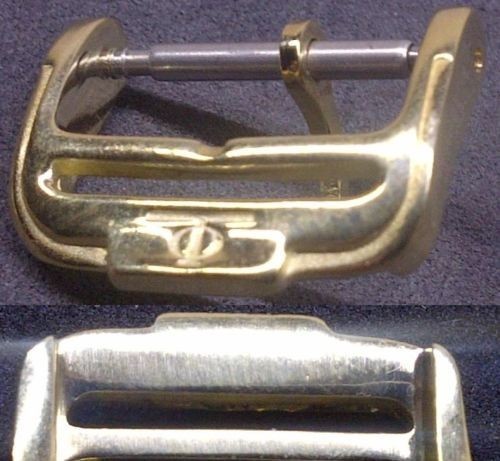 Original Baume et Mercier Buckle Fibbia 16mm inner Yellow GP Excellent Cond. L@@K