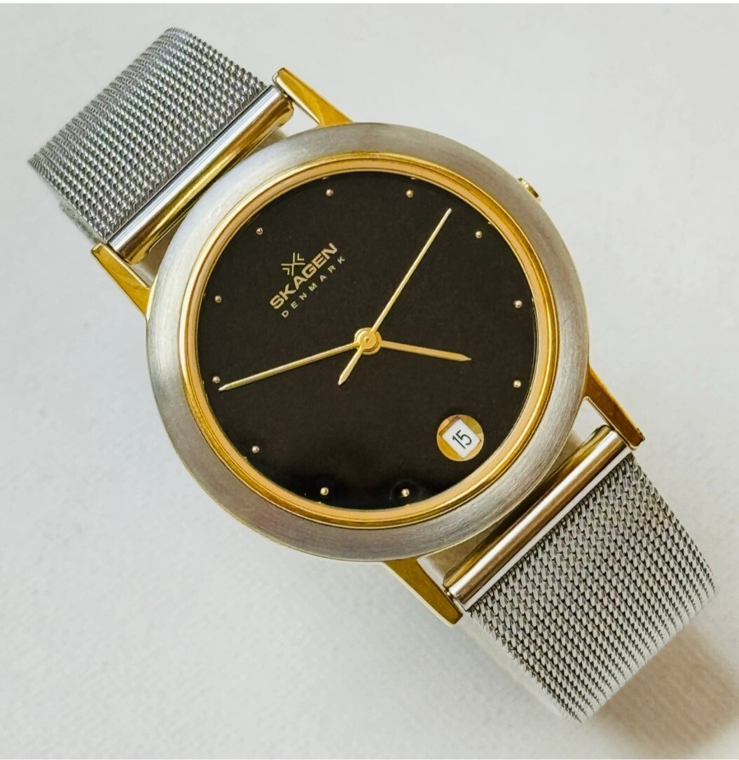 Skagen Denmark Unisex Watch With New Battery, Excellent Condition