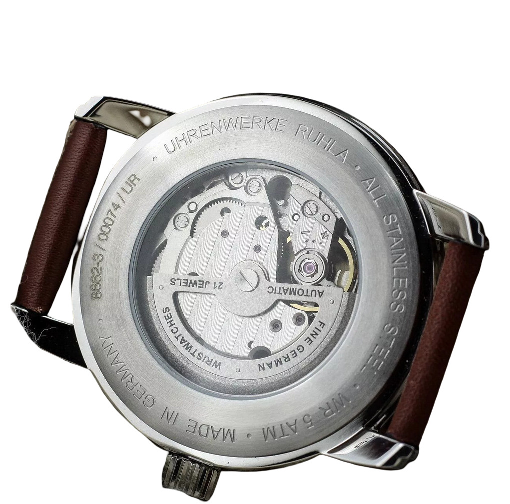 Zeppelin Automatic Blue Dial Chronograph 8662-3 Brown Leather Band Men’s Watch
