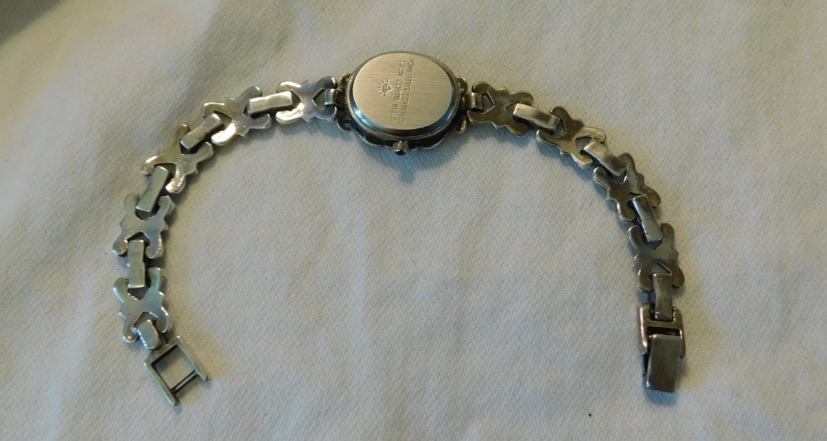 Sterling Silver Marcasite Quartz Watch 925 Art Deco Style WORKS