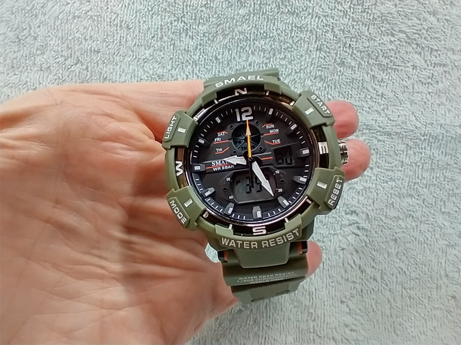 SMAEL DIGITAL/ANALOG CAMO/MILITARY STYLE MULTI-FUNCTIONAL ABS/TPU STRAP WATCH