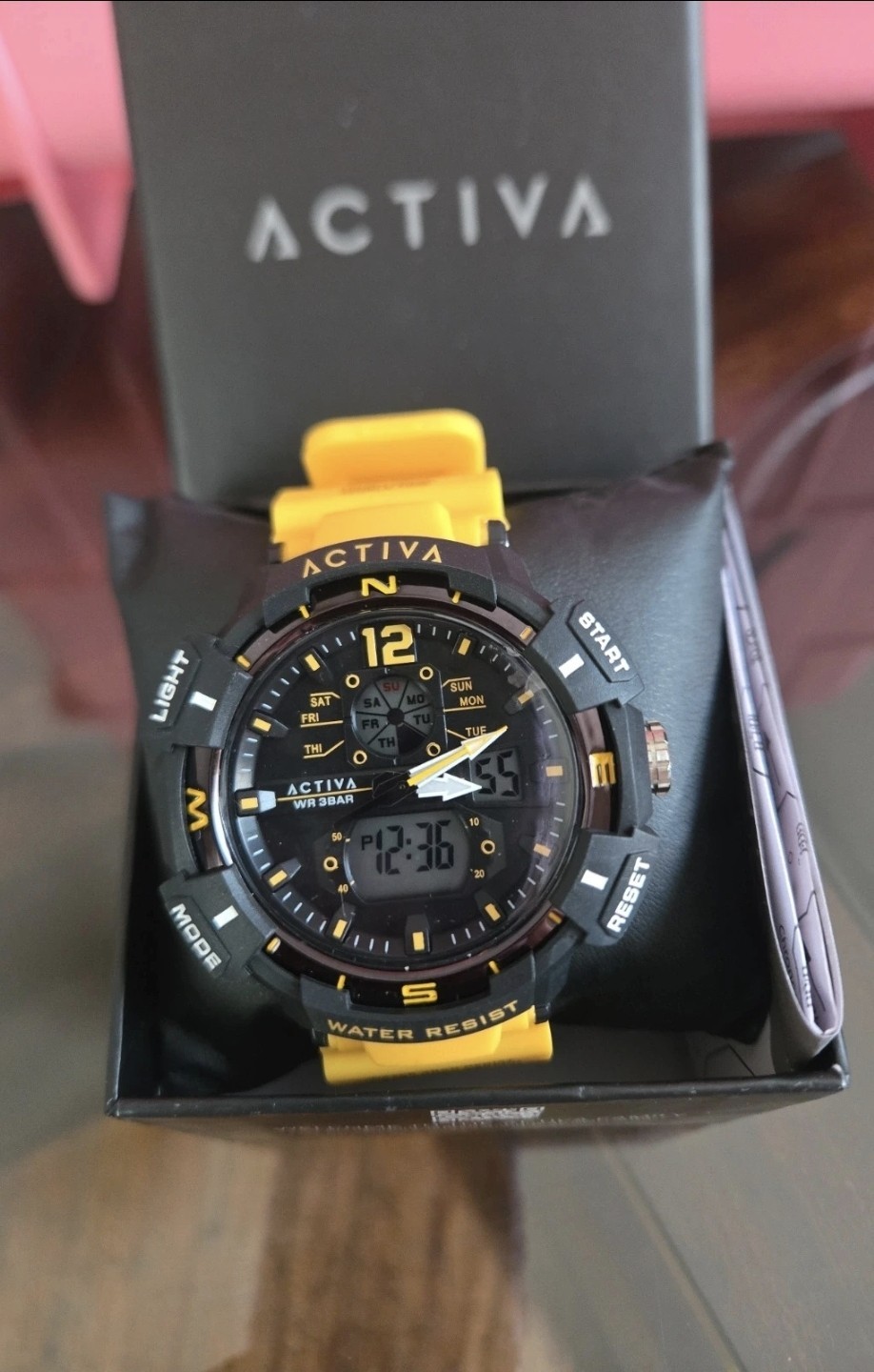 ACW8045-004 Activa X By Invicta Digital Men’s Watch Yellow 53mm