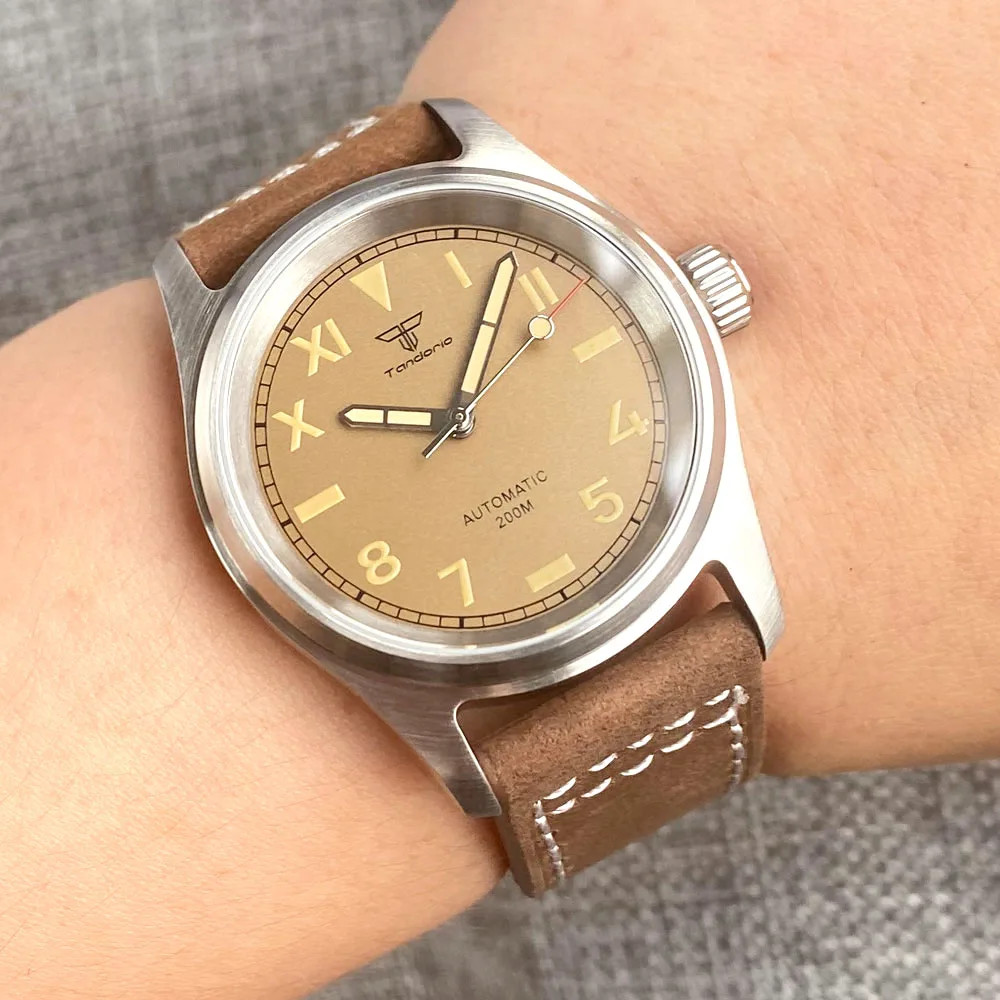Tandorio 36mm Automatic Diver Men Watch California Dial For Japan NH35/Miyota