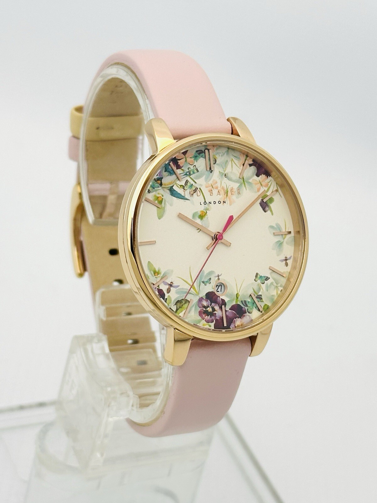 Ted Baker Kate 10031550 Ladies Classic Multicolour Dial Pink Leather Strap Watch