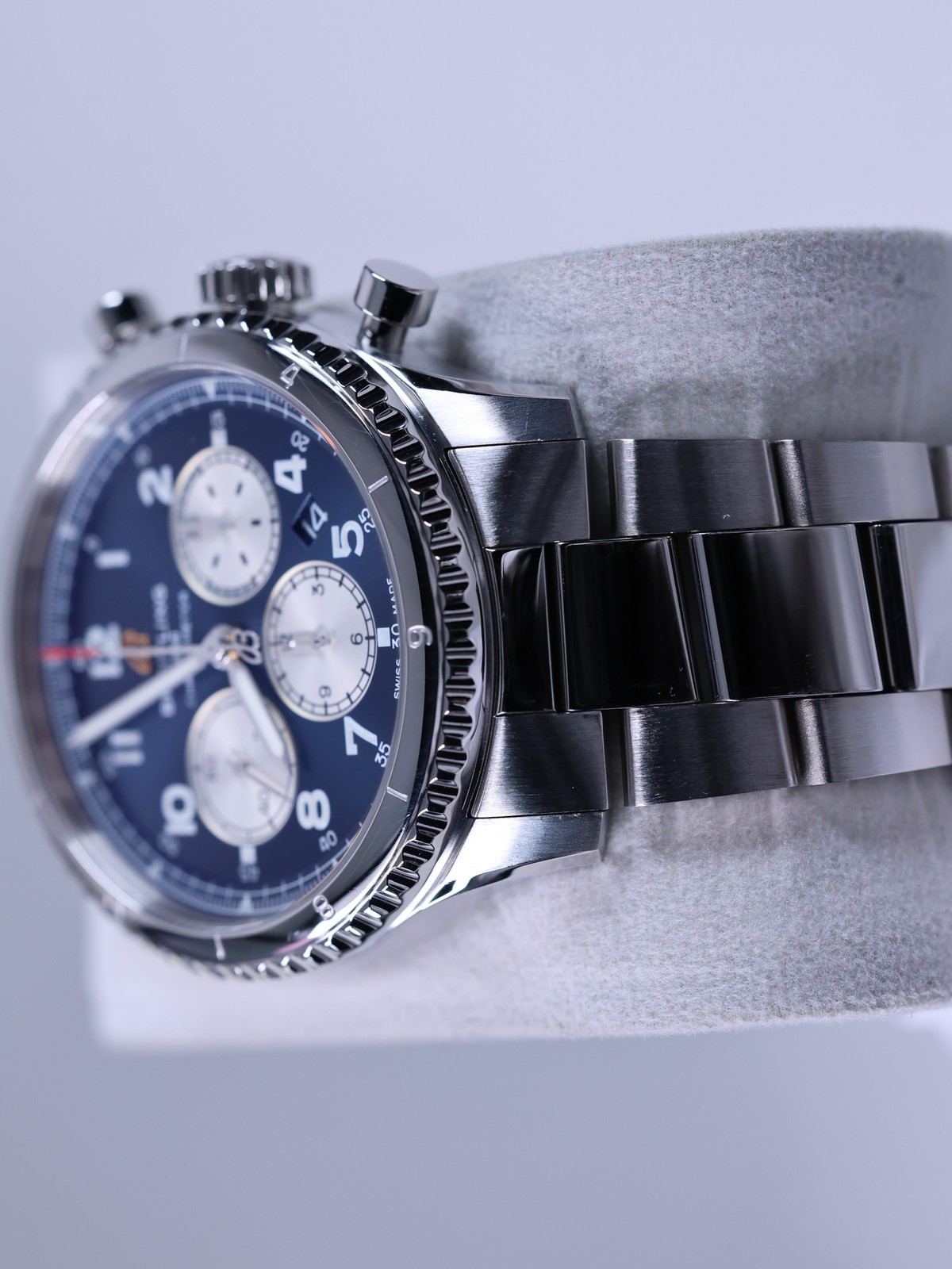 Breitling Aviator 8 B01 Chronograph 43 AB0119131C1A1 43mm Blue Dial Full Set