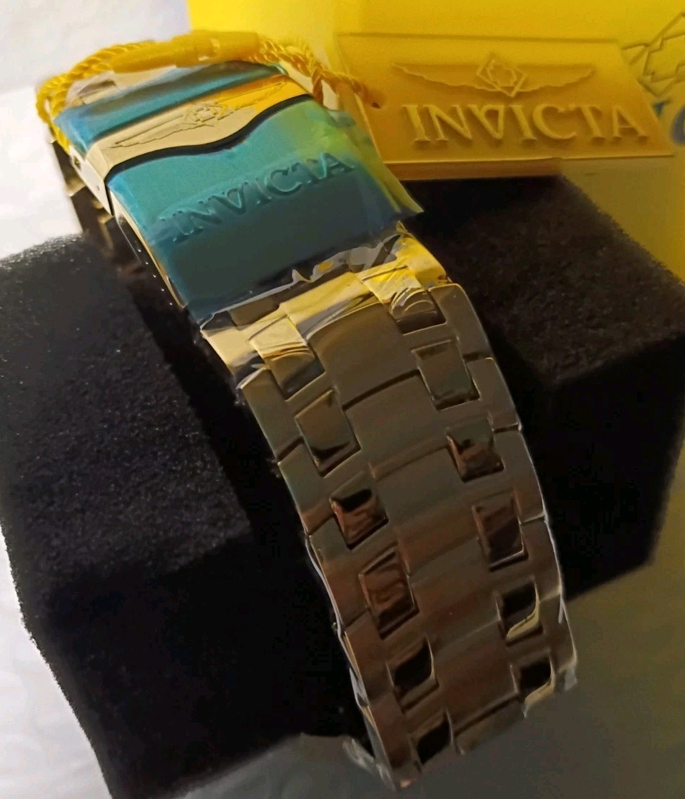 40- Invicta Pro Diver SCUBA Men’s Watch 48mm, Gold Bracelet Gold Dial 0074 NIB