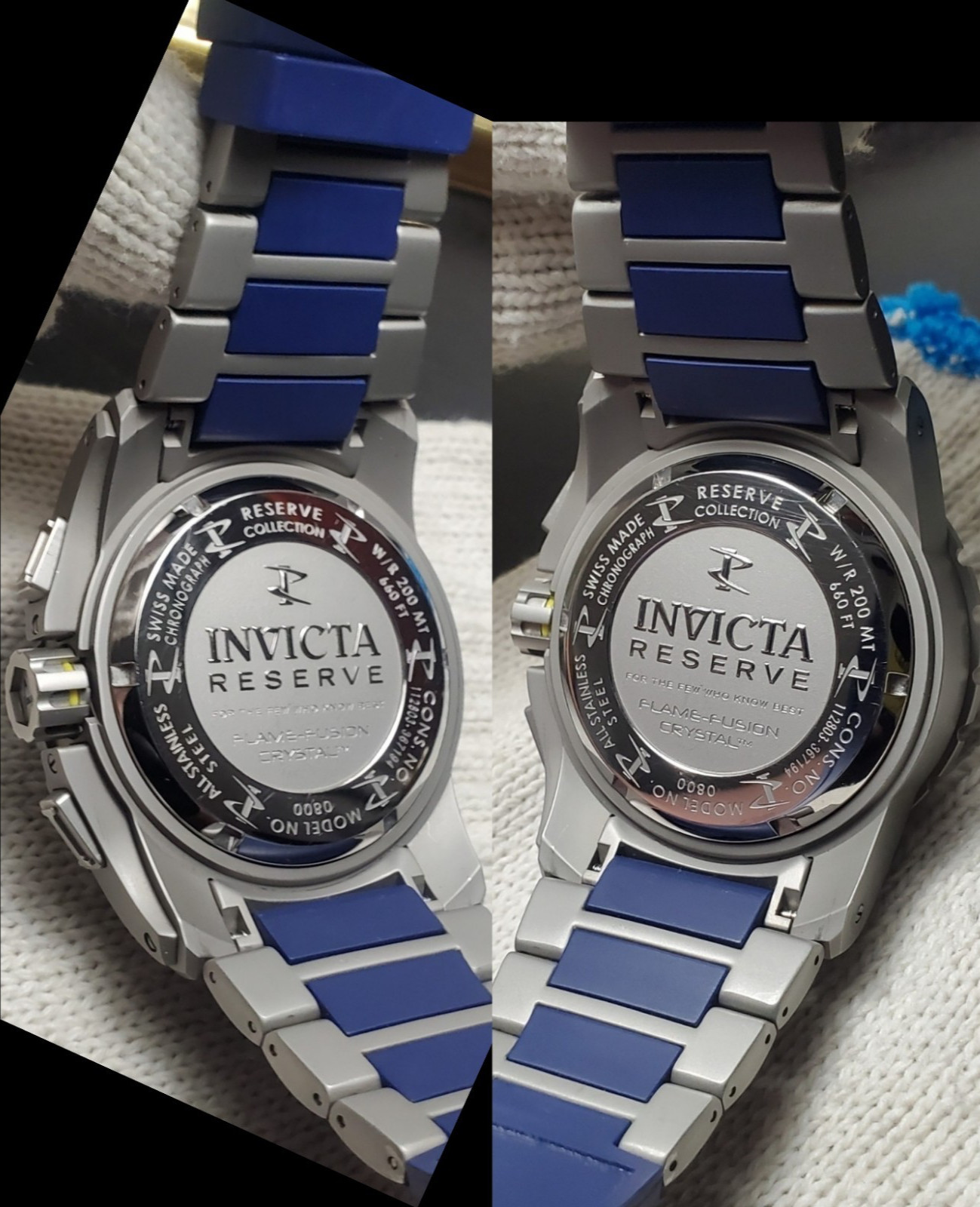 INVICTA RESERVE DIVER LEVIATHAN 0800 STAINLESS 200M 52mm MEN’S WATCH GRAY BLUE