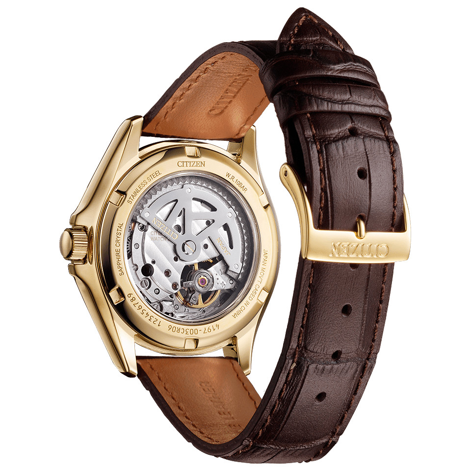 CITIZEN COLLECTION NP1013-02P Mechanical Automatic Watch Leather Band 38.9mm