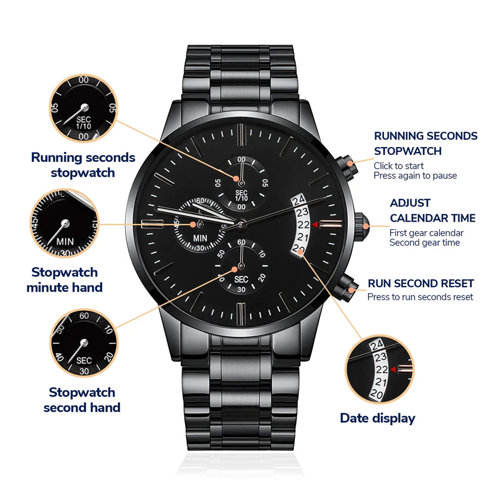 Still Here Still Ticking Engraved Chronograph Watch Epilepsy Awareness Gift