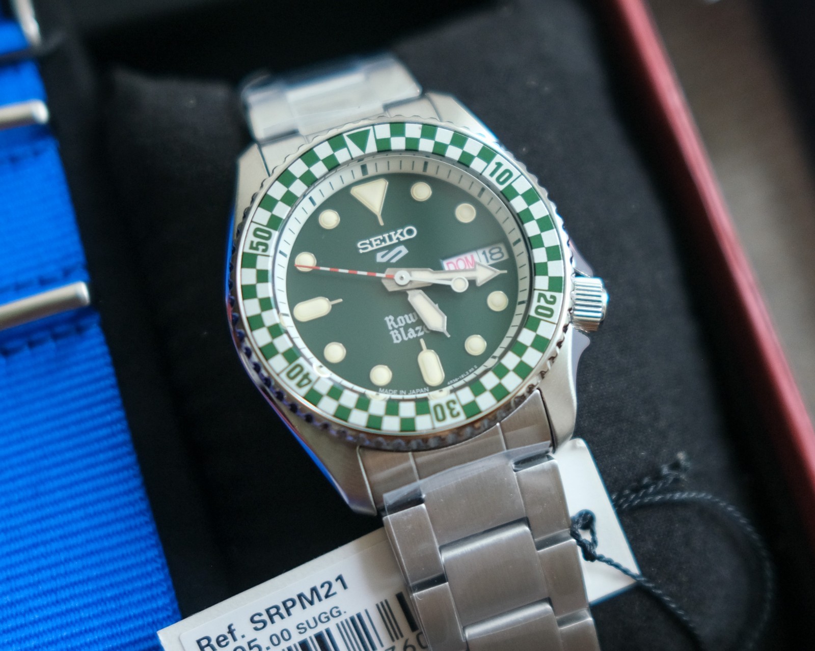 Seiko 5 Rowing Blazers X Wind Vintage Rally – Green 38mm – SRPM21 Ready to Ship