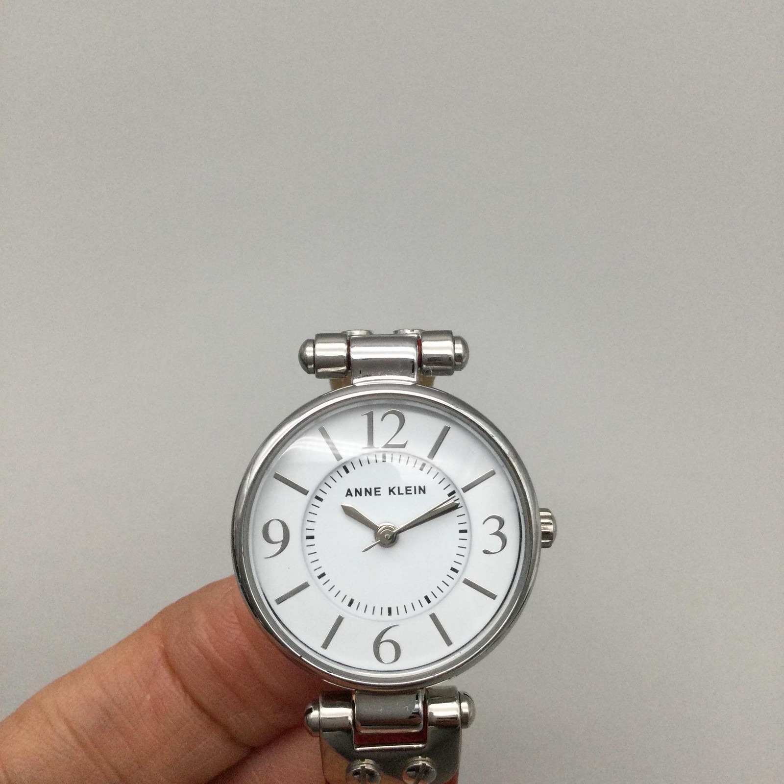 Anne Klein Womens Watch 26mm White Dial Red Leather Dress 10/2143 New Battery