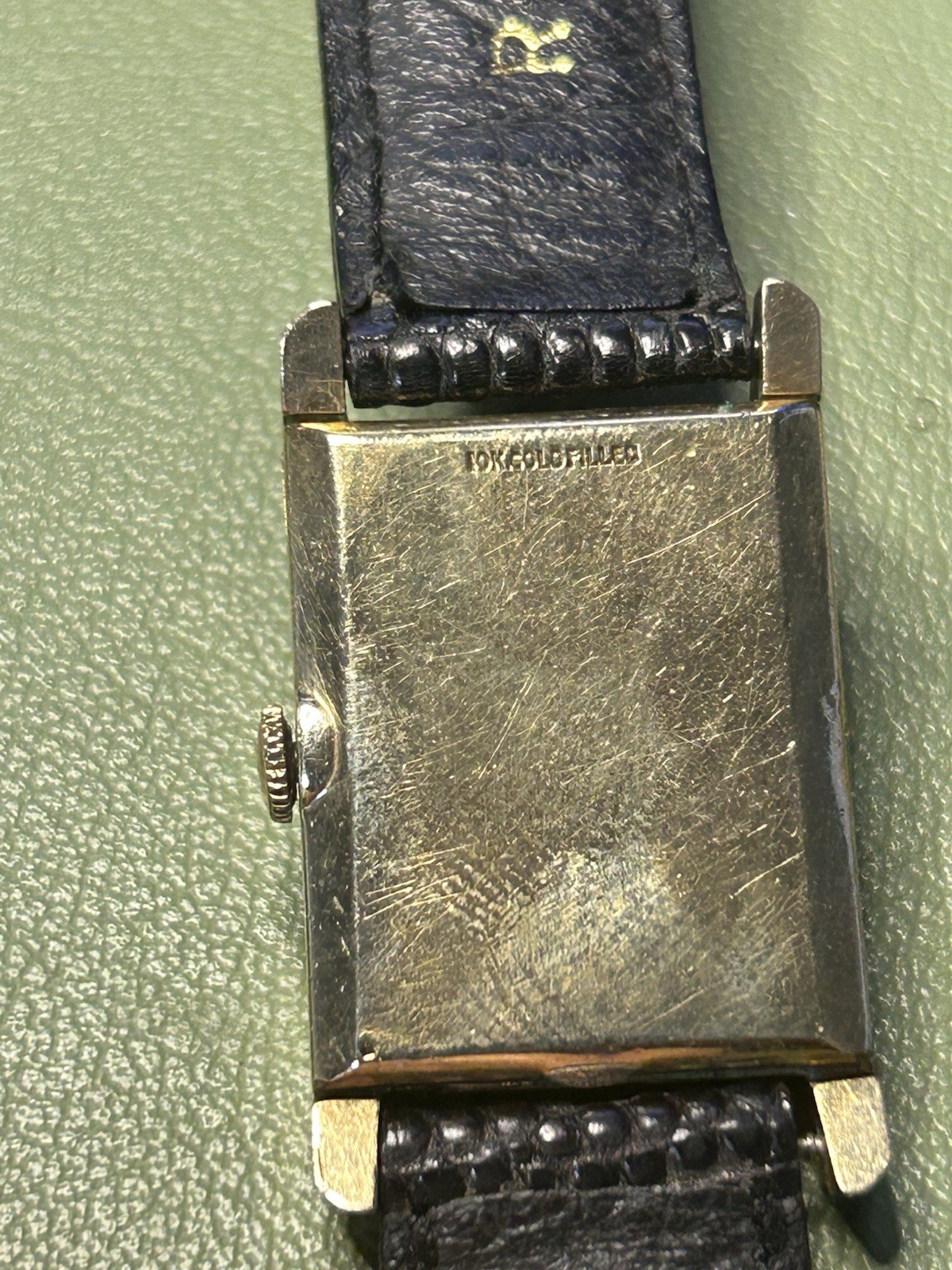 Vintage 1940s Zodiac Tank Watch 10K GF Caliber 834 17J Manual Running – As-Is