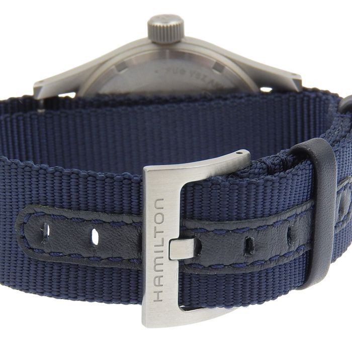 HAMILTON Hamilton Khaki Field Mechanical H694390 Blue Dial SS Fabric Watch