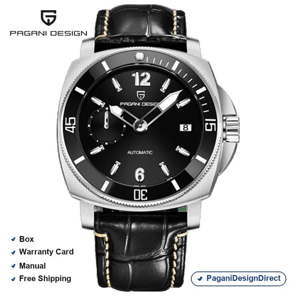 Pagani Design PD-1820 Black Leather Automatic Men’s Watch