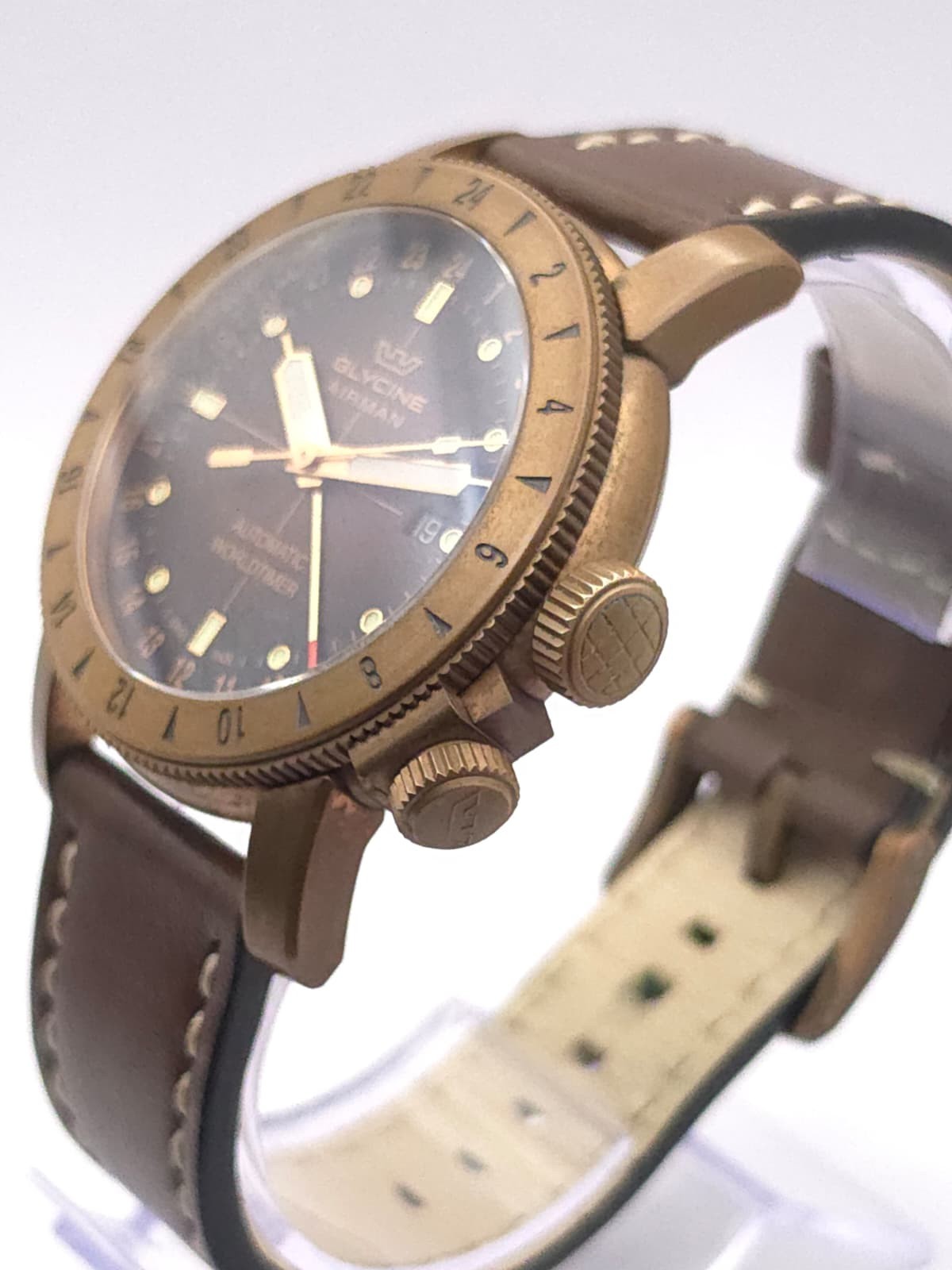 Glycine Airman 44 Bronze Automatic Worldtimer – Ref. GL0166