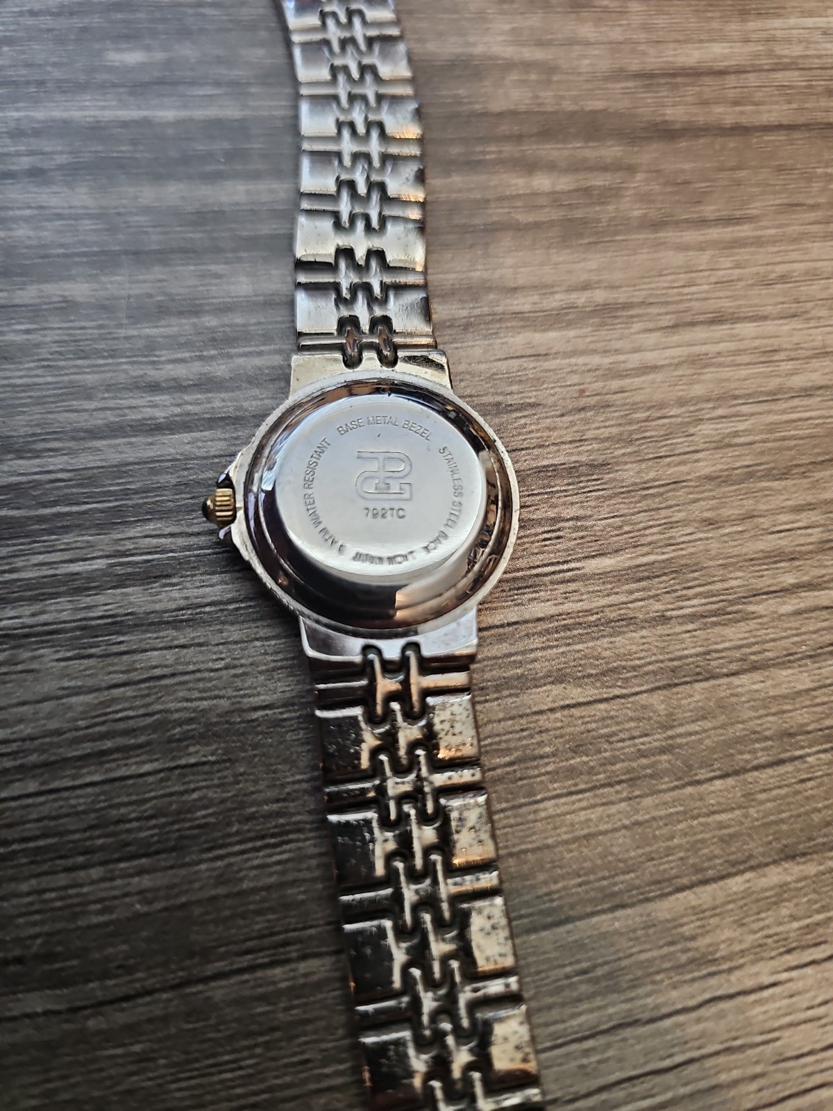 Vntg.Paolo Designed By Paolo Gucci Elegant Two-tone Wristwatch Needs new Battery