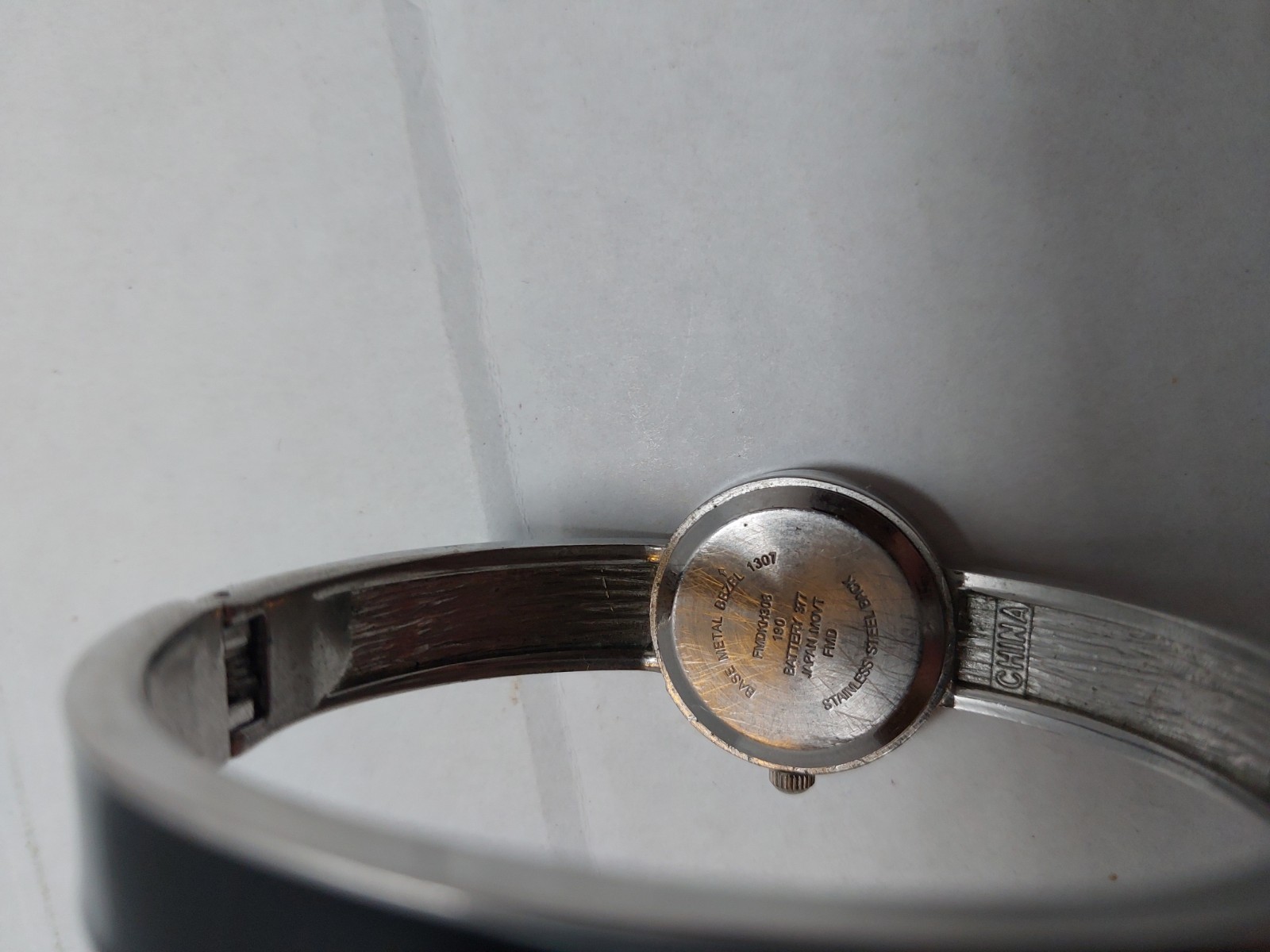 Womans Studio Time Black & Silver Tone Bangle Watch