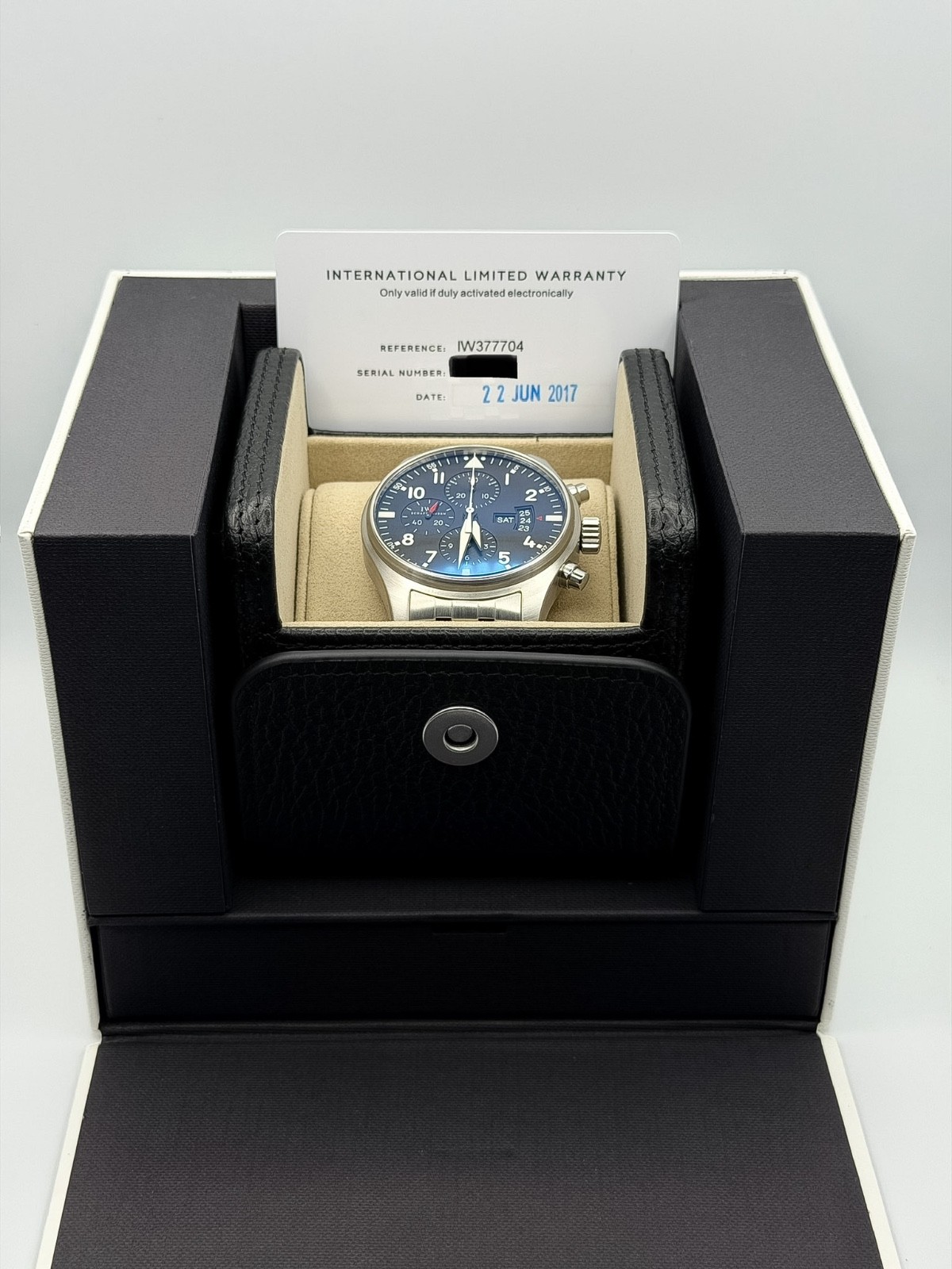 🔥 WEEKEND SPECIAL | IWC Pilot Chronograph IW377704 Black Dial | MINT | Full Set