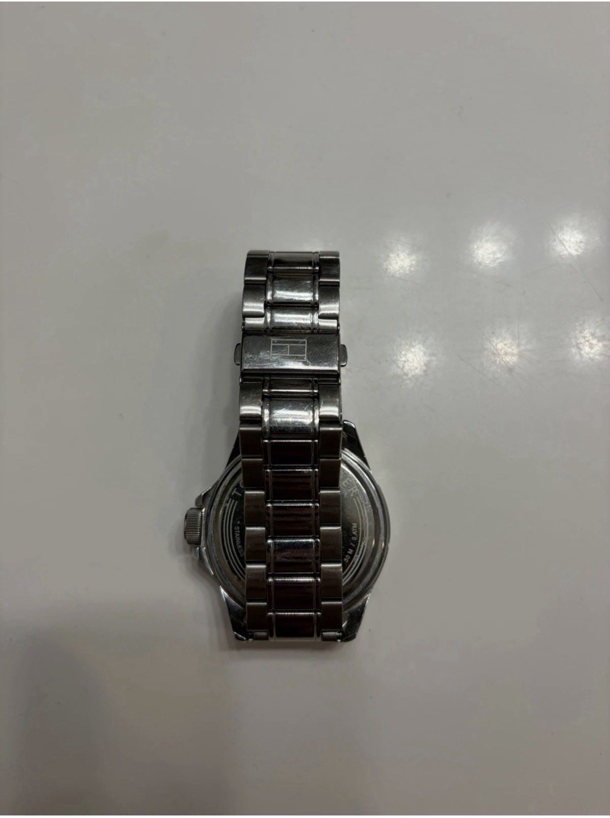 THilfiger Men’s Quartz Analog Watch Stainless Bracelet Black Bezel