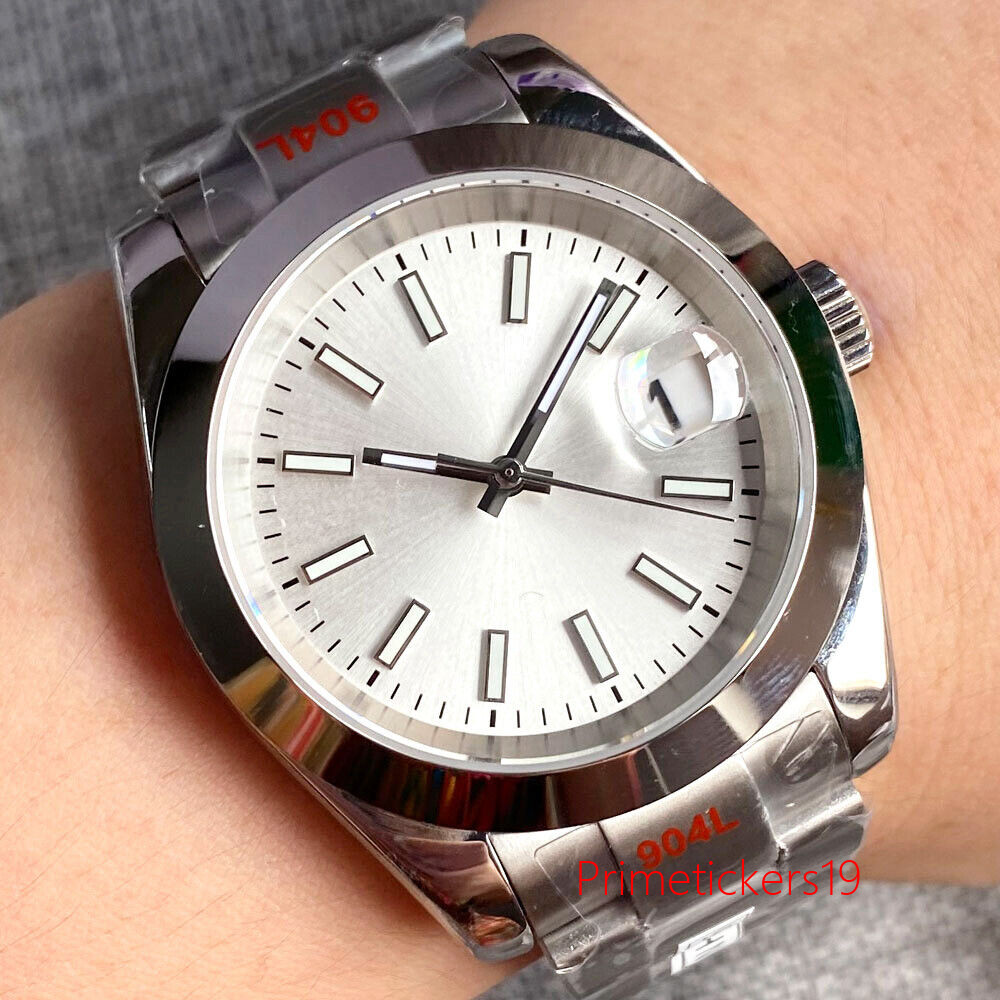Blue/White/Grey Sunburst Dial Polished Bezel 36mm/39mm NH35A Automatic Men Watch