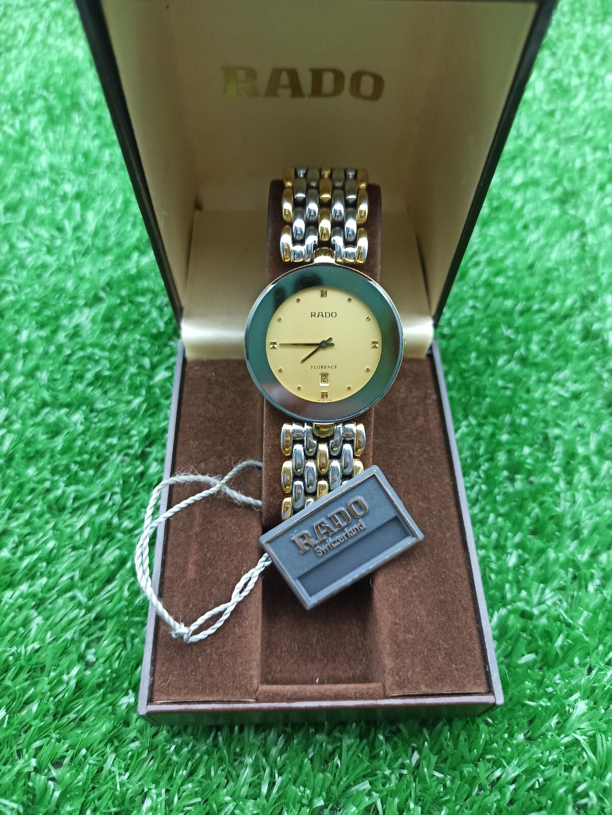 Iconic Model Rado Florence Classic Watch & Half-Gold Swiss Movement 80s Quartz