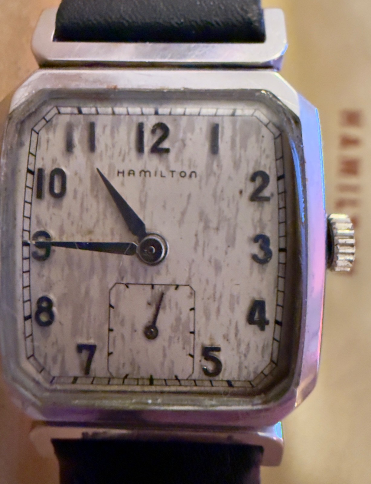 Vintage Hamilton Raymon 747 17J Stainless Steel + Original Boxes Art Deco Watch