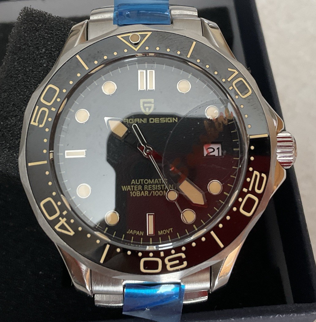 PAGANI DESIGN “ 007 “ 42MM DIVE WATCH *AUTO *STAINLESS *SAPPHIRE* JAPAN MOVT*NIB
