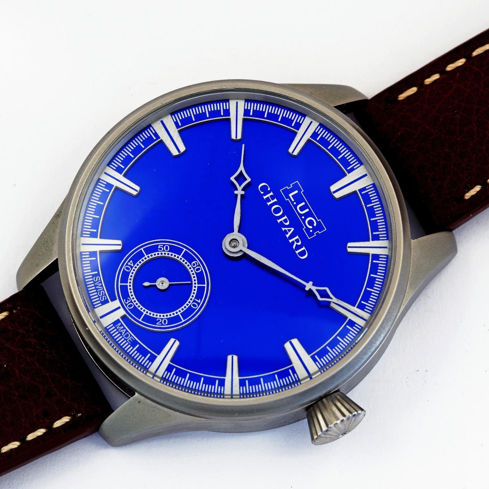 Antique LUC Chopard marriage watch vintage mechanical luxury men blue dial