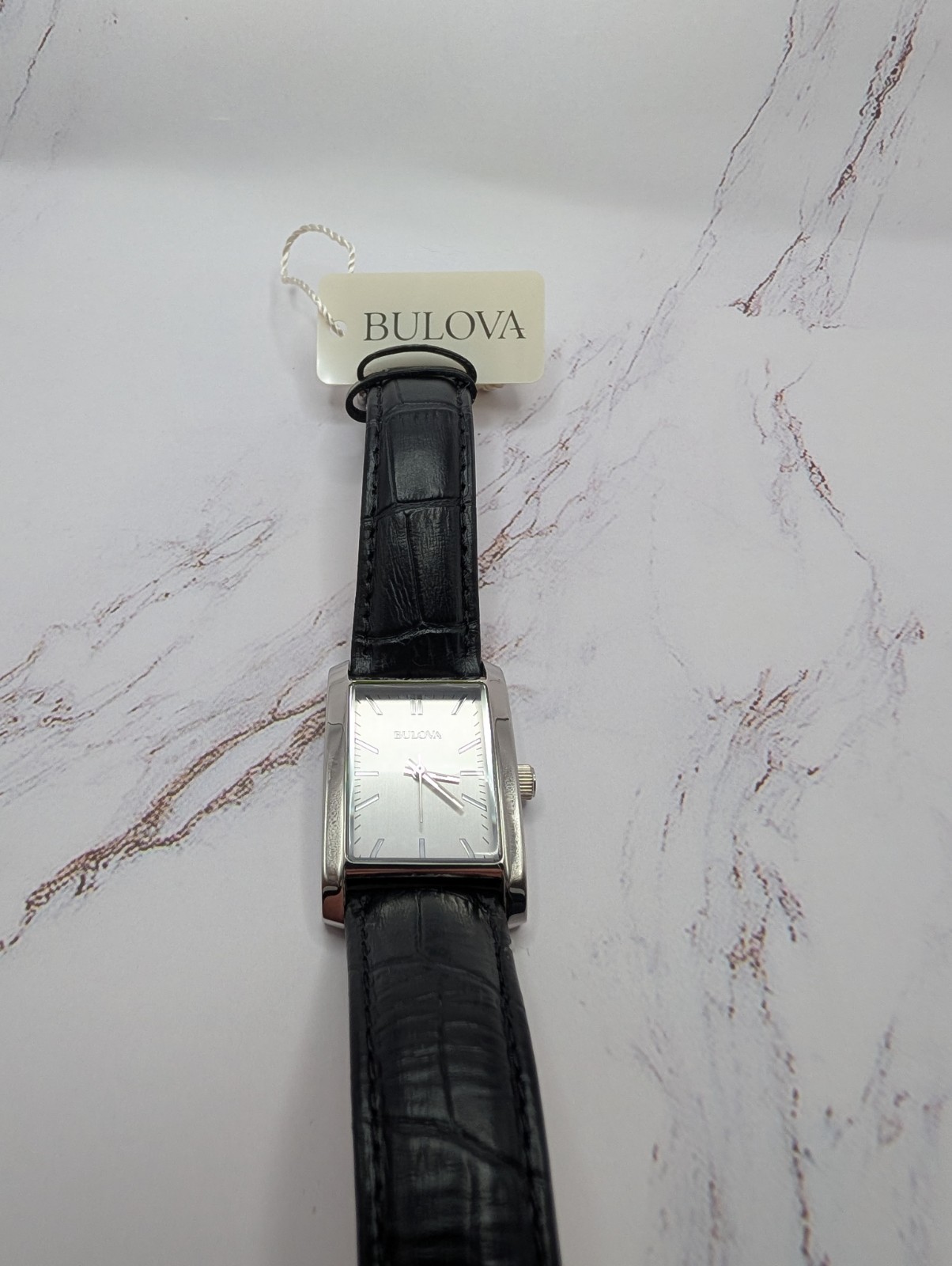 Bulova Corporate 96L200 Quartz Silver Dial Black Leather (NOS) Box No Papers