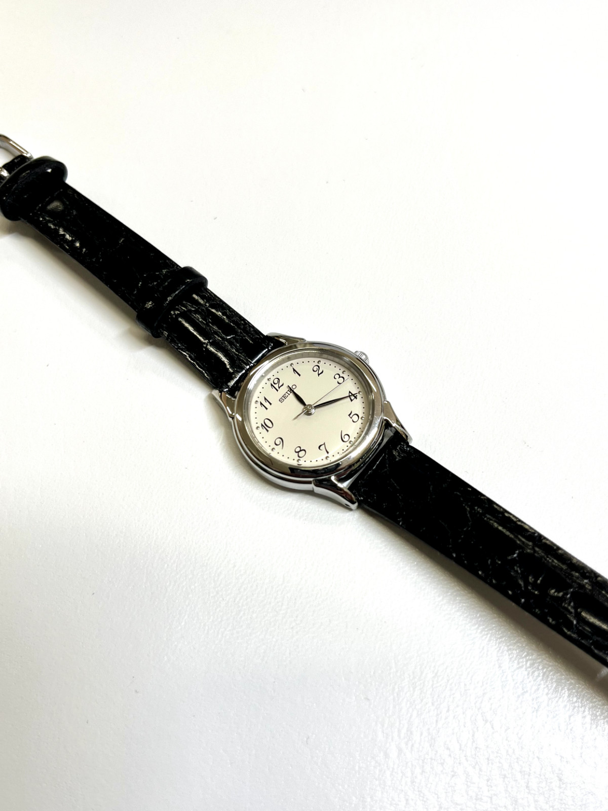 SEIKO SELECTION STTC005 SPIRIT Analog Quartz Watch Black Leather Band 23.9mm New