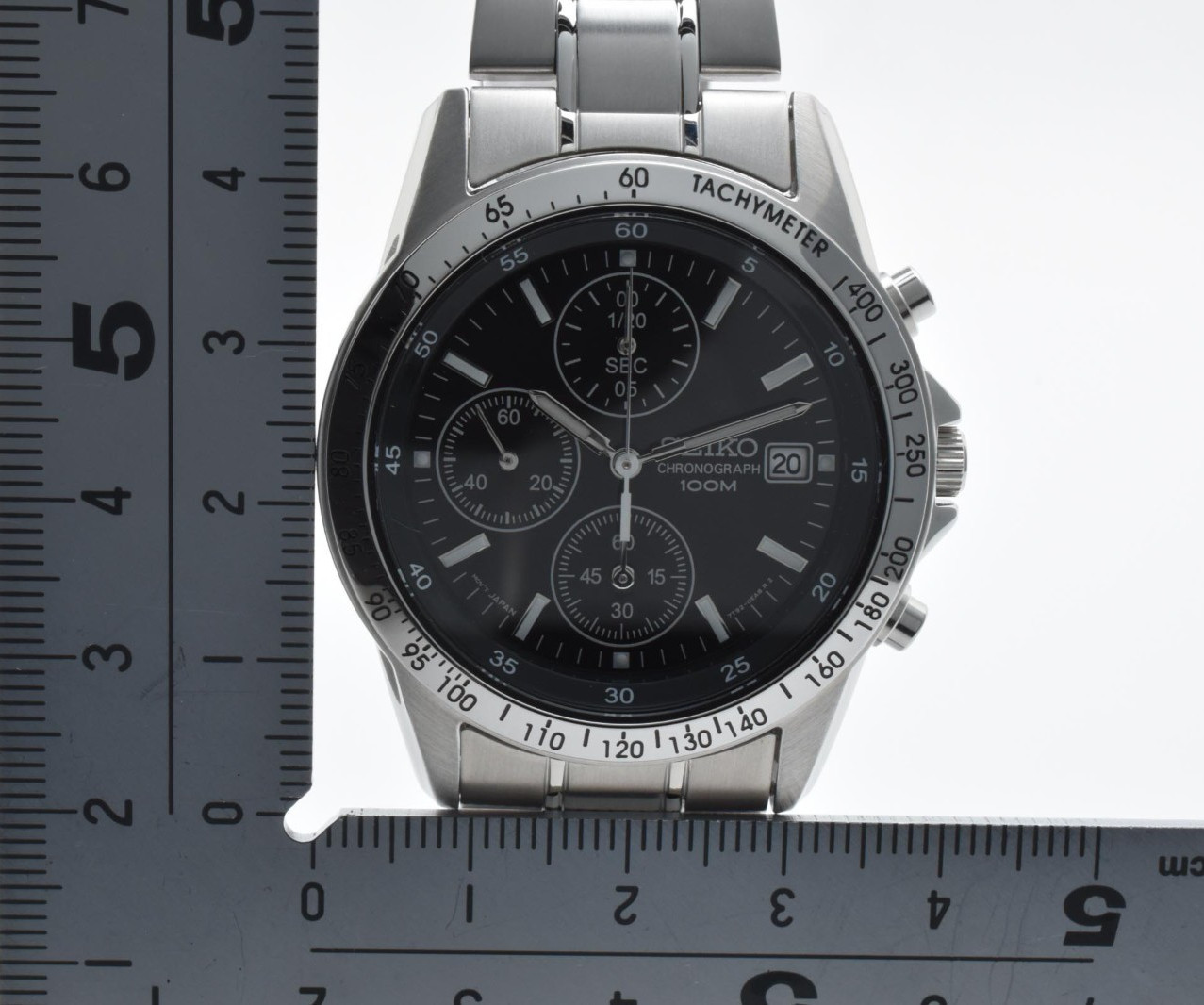 【UNUSED w/Box】SEIKO Chronograph SND367PC 7T92-0DW0 Black Dial Men’s Watch 38mm