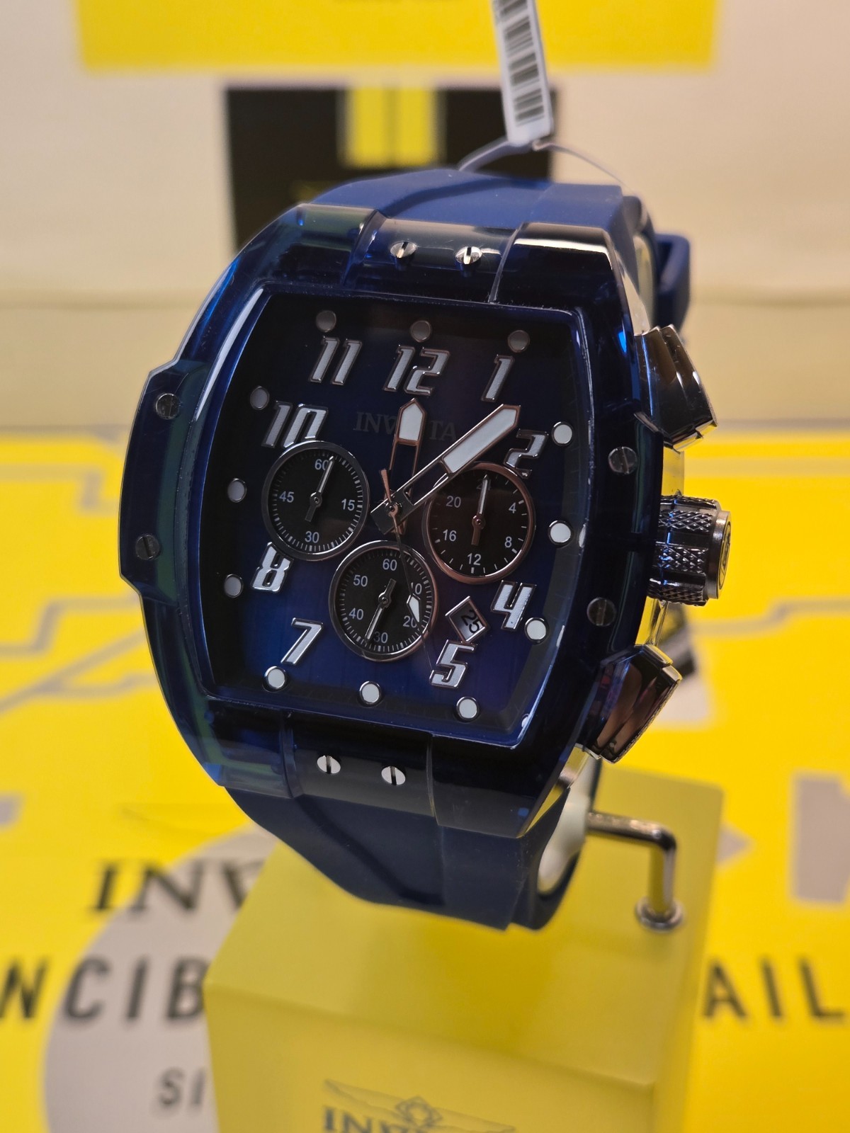 Invicta S1 Rally Anatomic Men’s Watch 47mm, Blue with Blue Bezel & Dial NEW!