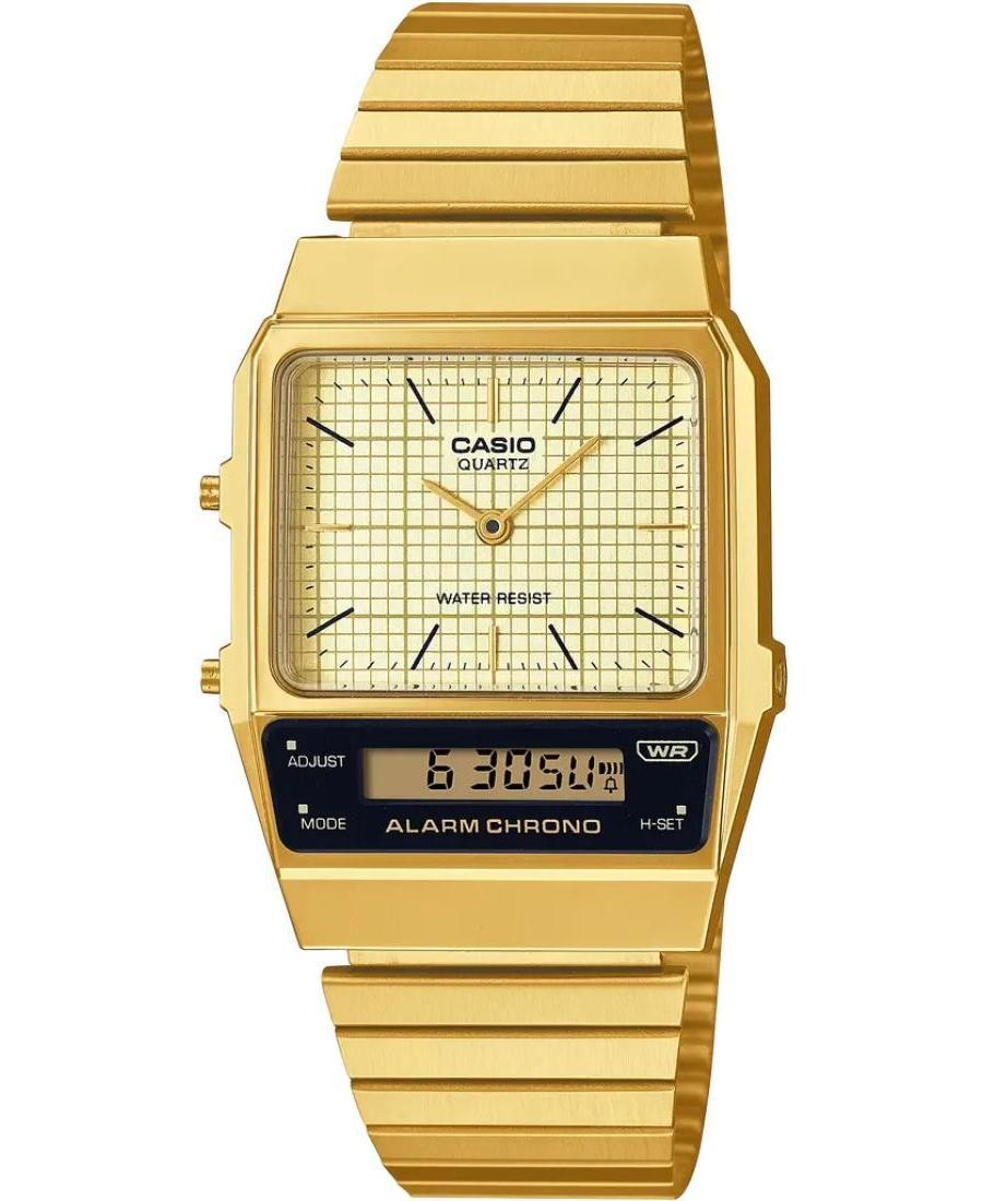 CASIO Men Digital Quartz Casual Watch Classic Dress Gold color Dial Waterproof R