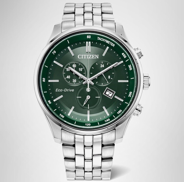 NEW Men’s Citizen Eco-Drive Green Dial Corso Classic Dress Watch AT2149-85X