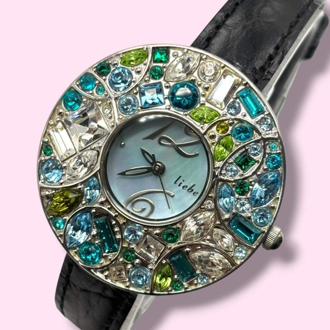 Item Working Riebe Women’s Watch Color Stone Blue Shell Dial