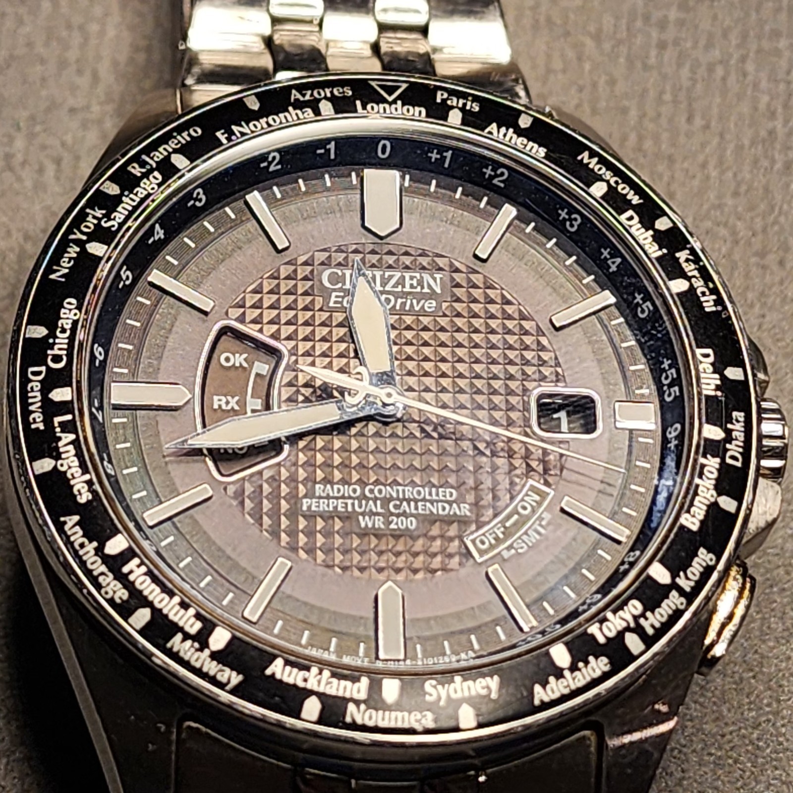 Citizen CB0020-50E Eco-Drive Stainless Steel Perpetual A-T Men’s Watch – Silver
