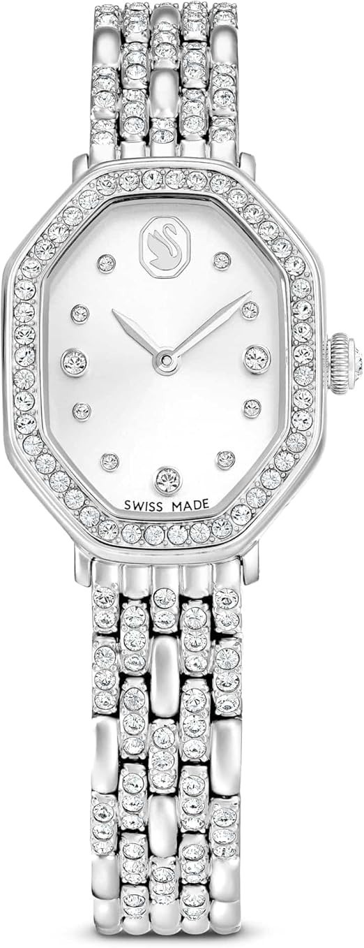 Swarovski Dextera Octagon Watch, Swiss Made, Metal Bracelet, Stainless steel