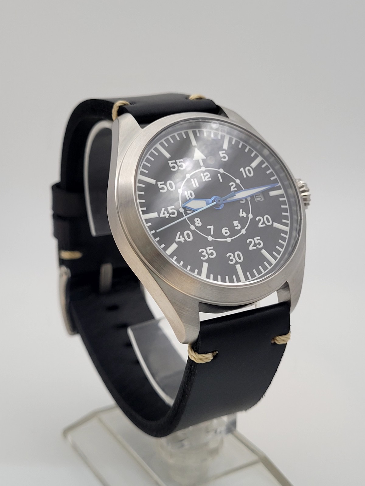 Pilot Field Watch Automatic 24hr Dial Miyota 8215 Sapphire Military Style UK