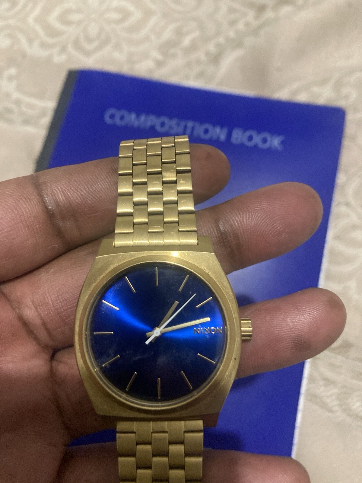 Nixon Time Teller A045-100m Blue Dial Mens Analog Watch