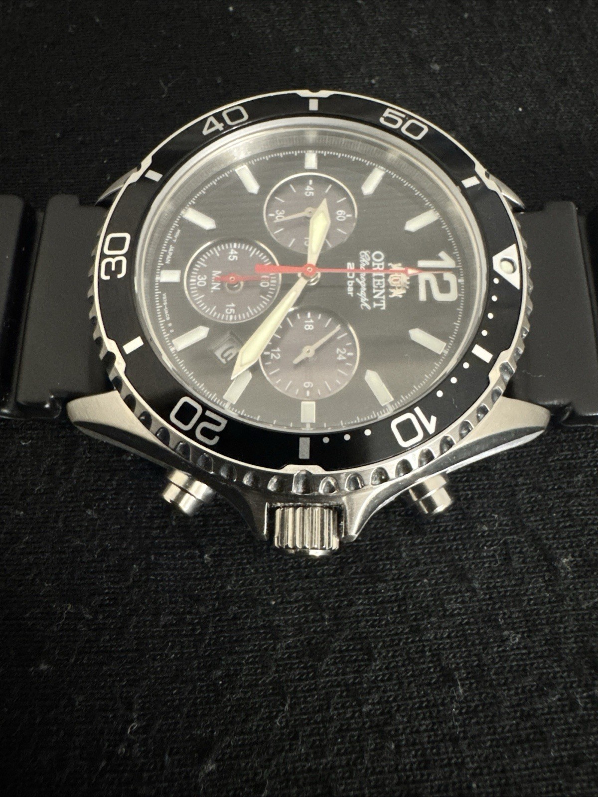 Orient Solar Chronograph Black Dial Sapphire Crystal